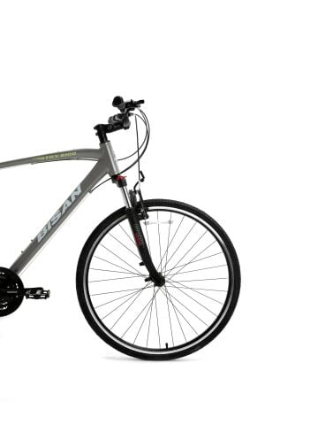 Bisan TRX 8100 700C 50CM Şehir Bisikleti Metalik Gri Yeşil Beyaz