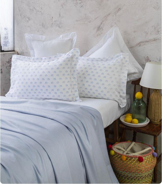 Çift Kişilik Oliver Blue Bambu Pike Seti