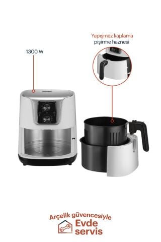 Grundig Airfryer FR 4032 A Az Yağlı Pişirici