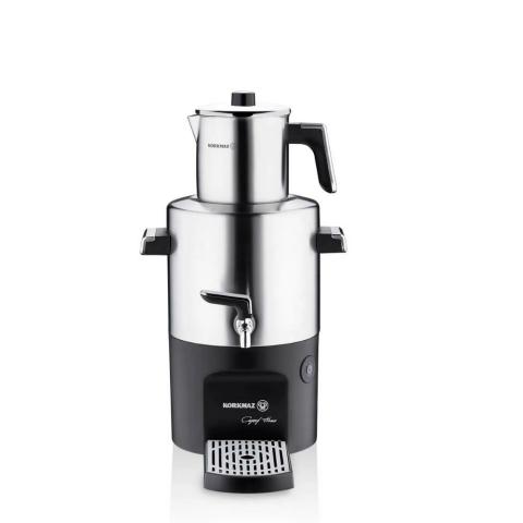 Korkmaz Dayanıklı Paslanmaz Çelik  Çayşef Home Semaver A844 Inox/Satin