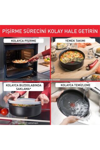 TEFAL Titanyum Ingenio Simple Cook 1x Küçük Set - 3 Parça