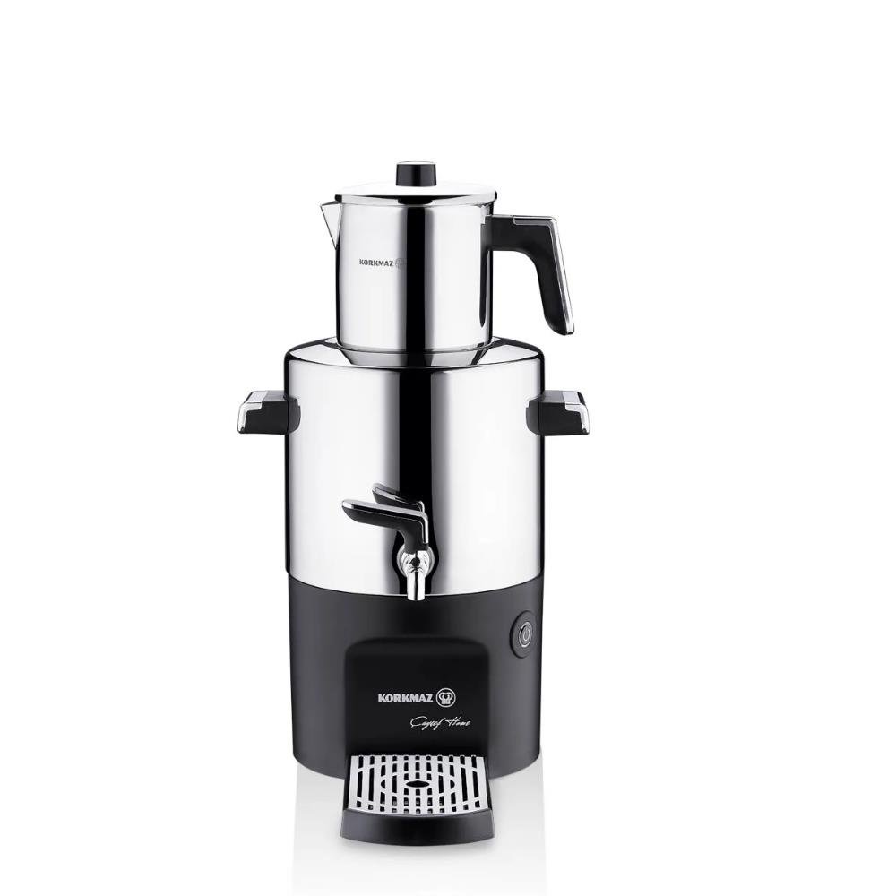Korkmaz Dayanıklı Paslanmaz Çelik Çayşef Home Semaver  Inox/Parlak A844-01