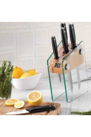 Korkmaz A685 Vetra Cam Standlı Bıçak Seti