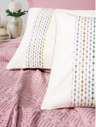 Tek Kişilik Pike Takımı Aura Pebble Pembe