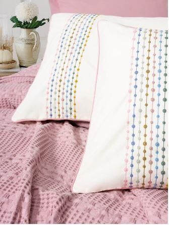 Çift Kişilik Pike Takımı Aura Pebble Pembe