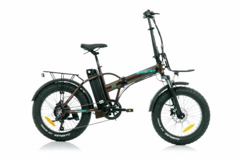 Broster Mooner 20 Jant Folding Fat Bike Metalik Kahverengi