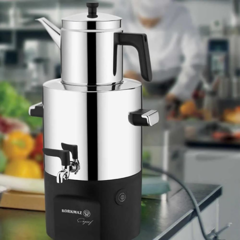 Korkmaz Dayanıklı Çayşef Semaver Inox/Parlak A841-01