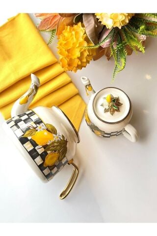 ROSSEV Amarillo Emaye Çaydanlık