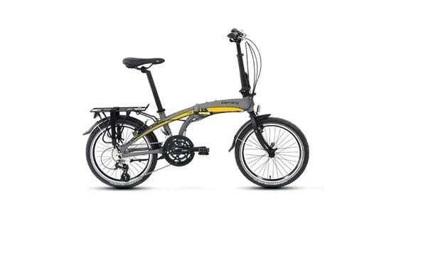 Carraro 20 Jant FLEXI 116 V Fren 32K 16 Vites Katlanır Bisiklet Mat Kül Gri Siyah Sarı