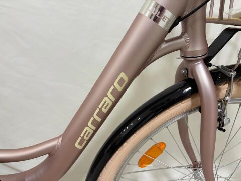 Carraro Juliet 26 Jant 430H 21 Vites V Fren Şehir Bisikleti M.Metalik Pembe Krom Krem