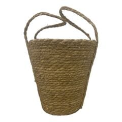 T. Concept Dekoratif Rattan Hasır Sepeti, Çok Amaçlı Düzenleme, Saklama, Sepeti 42 x 27