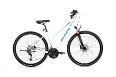 Bisan Trx-8300 Griselda Şehir Bisikleti 24 Vites Mekanik Disk Fren 28 Jant 45 cm Kadro Beyaz Mavi