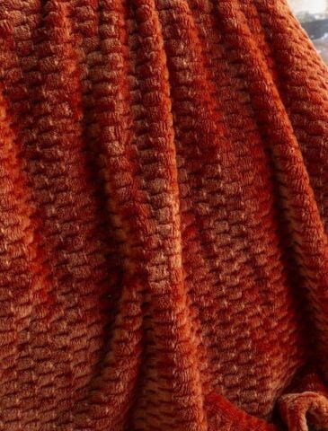 AP Trusty Terracota Tek Kişilik Jakar Desenli Battaniye 160x220 cm