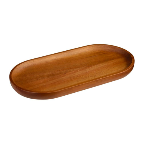 Mien Dayanıklı Ahşap Akasya Oval Sunumluk 7B109