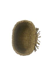 T.Concept Naturel Oval Hasır Sepet Figürlü Kahve