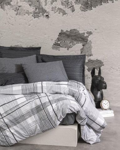 Cotton Box Modern Ranforce Çift Kişilik Nevresim Takımı Will Antrasit