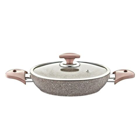 OMS Granit Sahan Seti 6 Parça Sütlü Kahve 3004