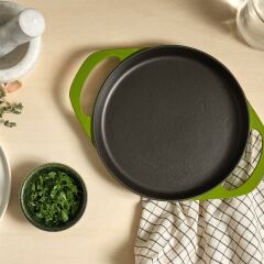 Sürel Potart 22 cm Yuvarlak Sahan Parlak Yeşil