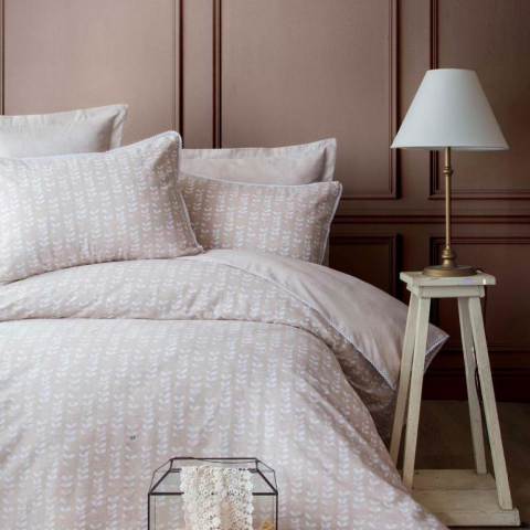 Apricitas Home Pamuk Krep Çift Kişilik Nevresim Takımı Nancy Bej