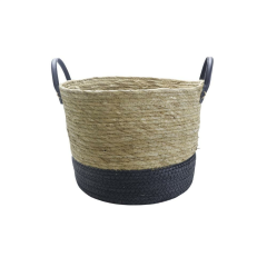 T.Concept Dayanıklı Dekoratif Rattan Hasır Sepet L