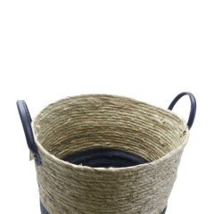 T.Concept Dayanıklı Dekoratif Rattan Hasır Sepet L