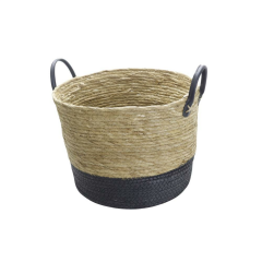 T.Concept Dayanıklı Dekoratif Rattan Hasır Sepet L