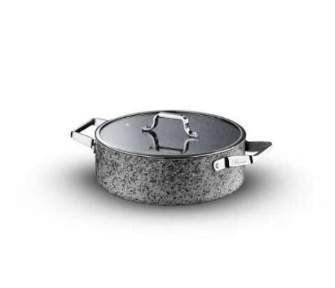 Brioni stone-H Çizilmez Yanmaz Yapışmaz 22 cm Basık Tencere