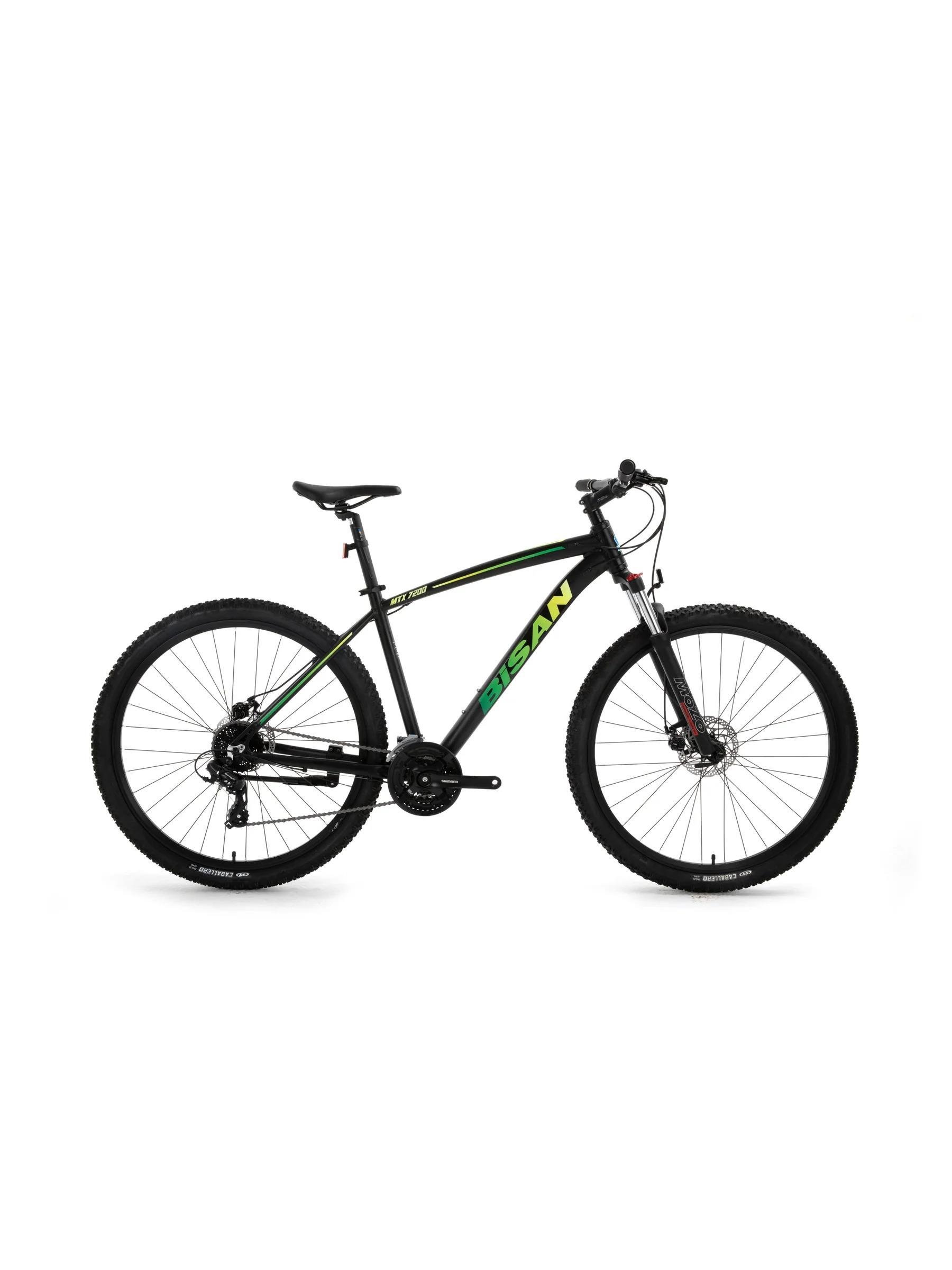 Bisiklet Mtx7200 26 Jant 43K M.Disk Fren Dağ Bisikleti Mat Siyah-Yeşil