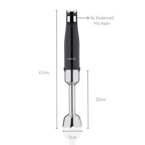 Korkmaz Performix Dayanıklı  Blender Set Siyah Renk A448