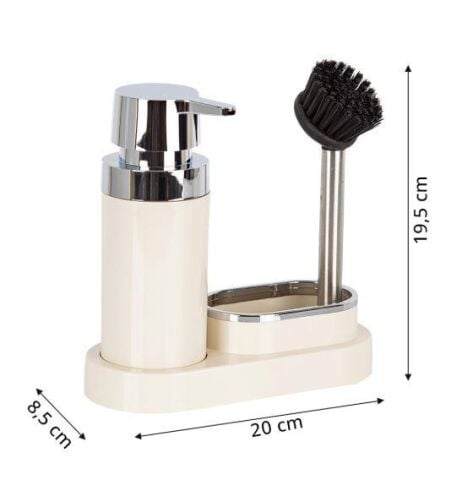 Prima Nova Polen Mutfak Seti Bej Sıvı Sabunluk-fırça