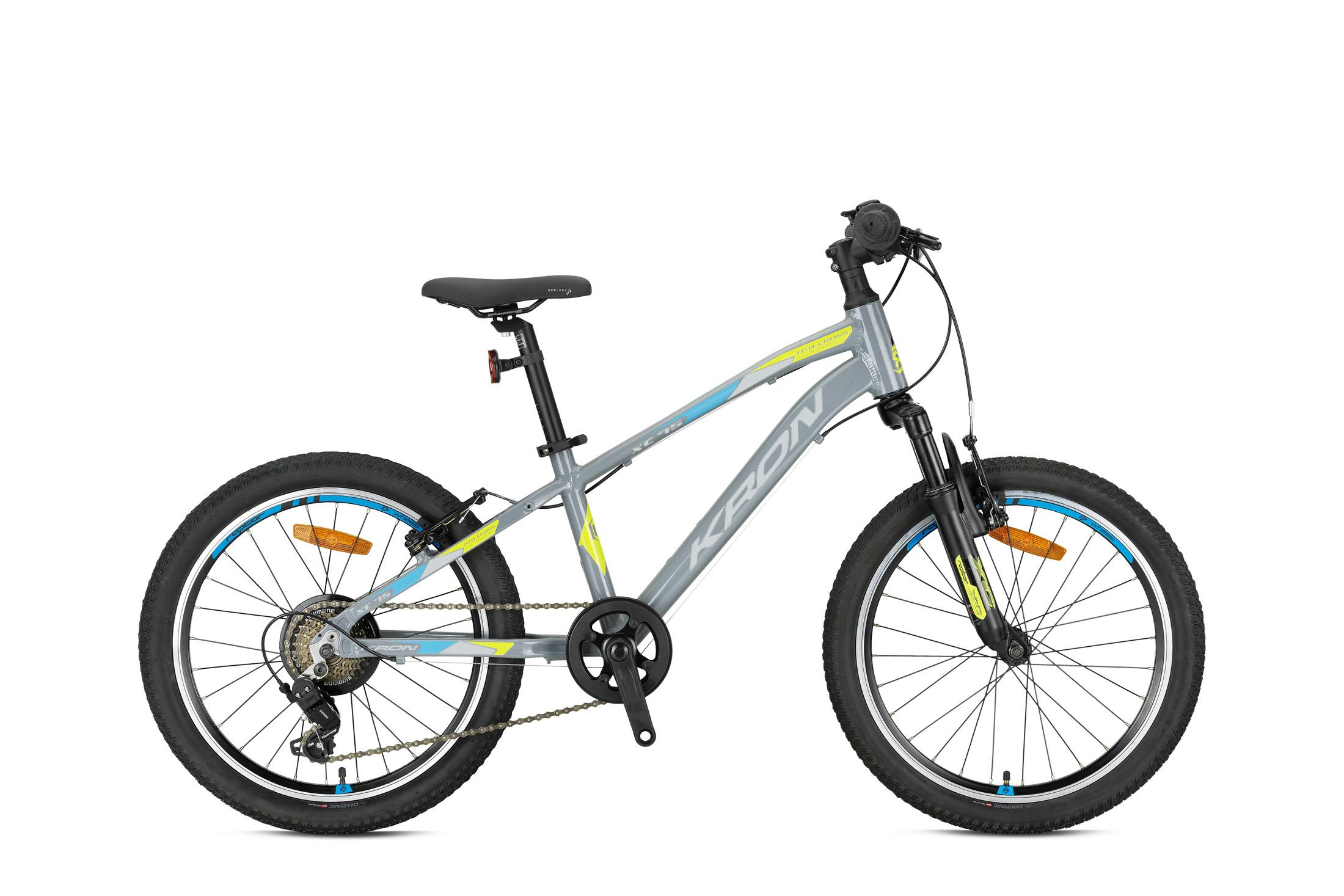 Kron XC75 20 Jant 11K 7 Vites V Fren Çocuk Bisikleti Gri Neon Sarı