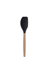 Mien Bambu Saplı Silikon Yan Spatula Siyah