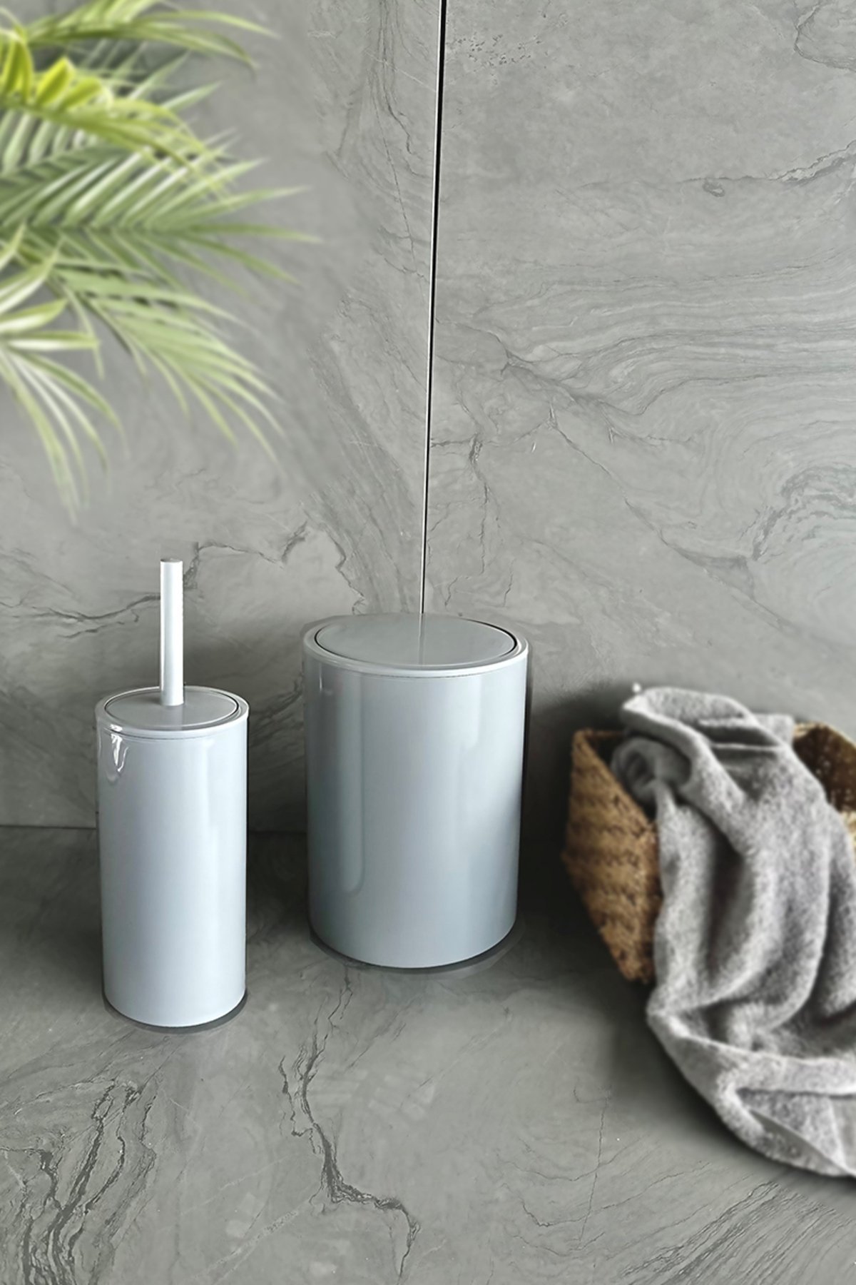 Prima Nova Flores 2'li Banyo Seti - Gri