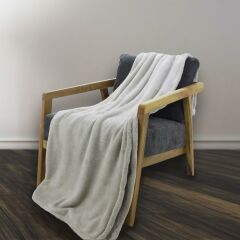T.Concept Wellsoft Tek Kişilik Peluş Battaniye Gri 115*185