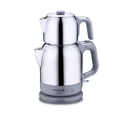Korkmaz Çaytema Dayanıklı  Elektrikli Çaydanlık 1.7 lt Inox Gri Renk A331-10