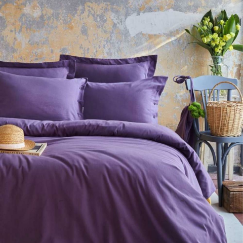 Apricitas Home Esential Tek Kişilik Nevresim Takımı Mürdüm