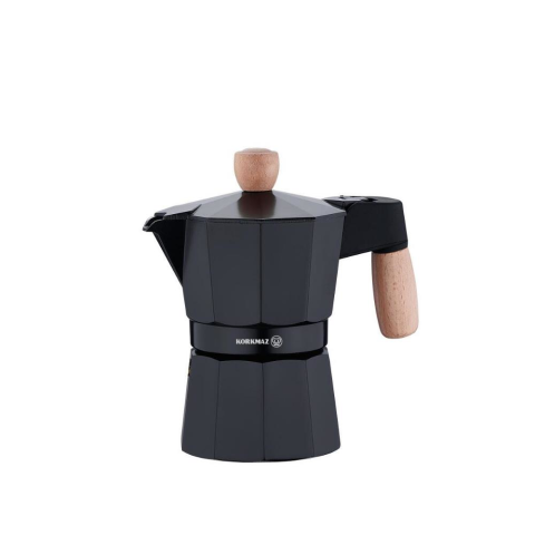 Korkmaz Etna Dayanıklı  3 Fincan Moka Pot 150 ml Siyah Renk A5572
