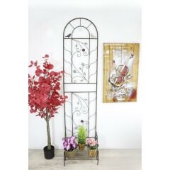 T.Concept Metal Bahçe Duvar Dekoru Raflı 210*51