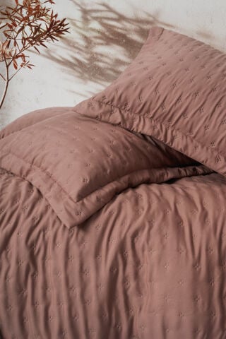 Cotton Box Serra Çift Kişilik Yatak Örtüsü Niva Gül Kurusu
