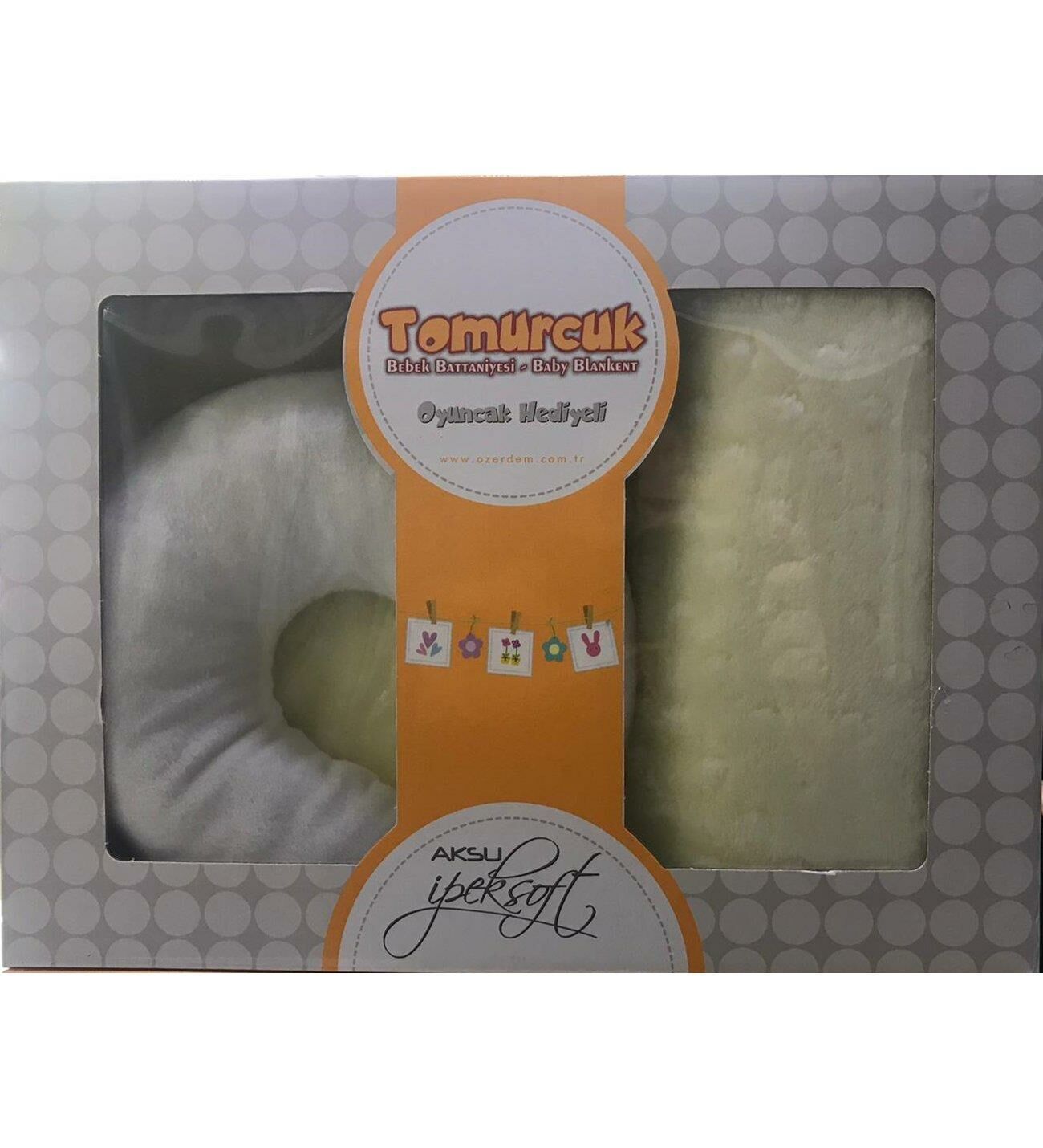 Tomurcuk Bebek Battaniyesi Boyunluklu 90 X 110 Cm Sarı Renk