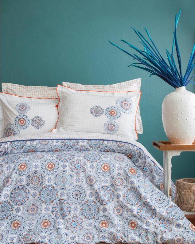 Apricitas Home Tek Kişilik Celeste Turkuaz Nevresim Takımı Lastiksiz