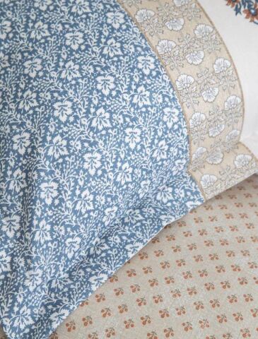 Apricitas Home Çift Kişilik Hazel İndigo Nevresim Takımı Lastikli Çarşaf