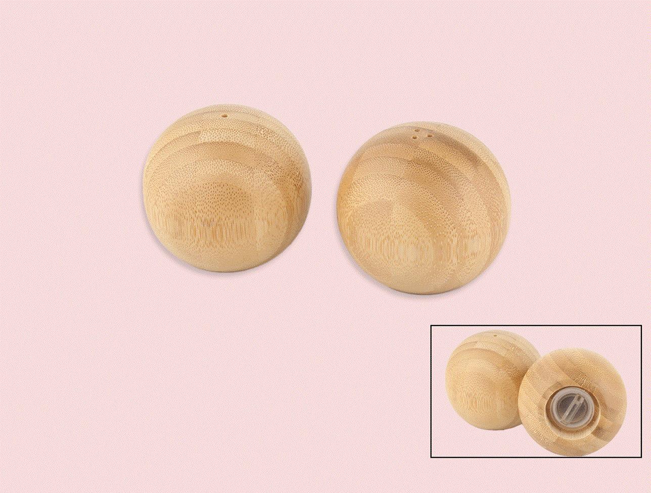 Mien 2li Bambu Yuvarlak Tuzluk Biberlik