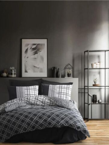 Cotton Box Masculine Çift Kişilik Nevresim Takımı Carlos Siyah