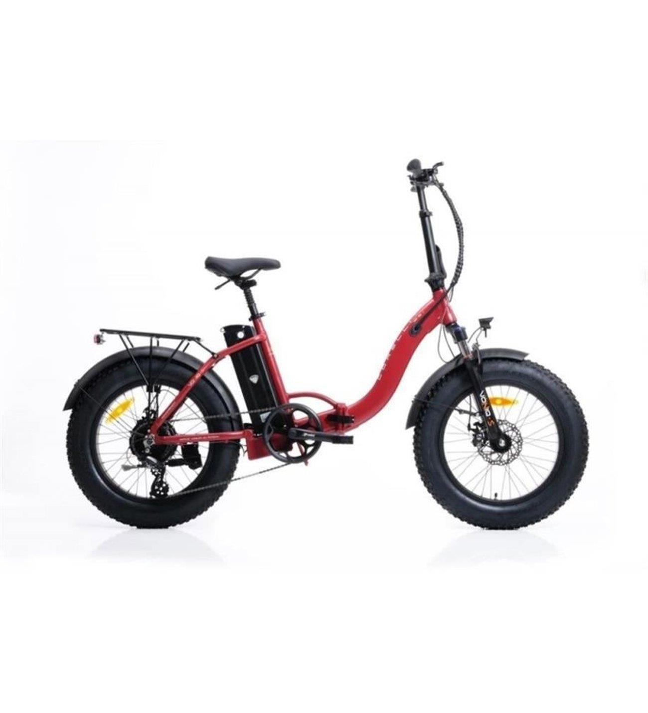 Corelli Voniq-S Eco 20 Jant 42 Folding Fat Bike Elektrikli Bisiklet Dark Red