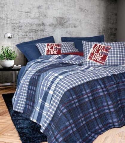Cotton Box Masculine Tek Kişilik Nevresim Takımı Roger Lacivert