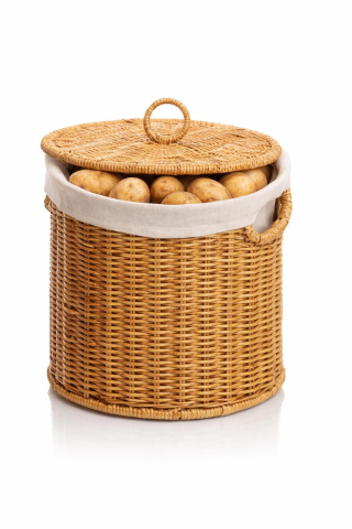 Mien Rattan Kapaklı Sepet Büyük Boy 25x25 cm