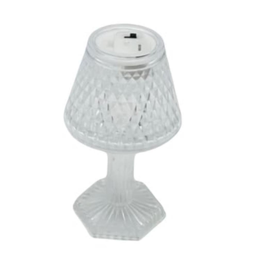 T.Concept Dekoratif Şeffaf Pilli Mini Abajur 12 cm