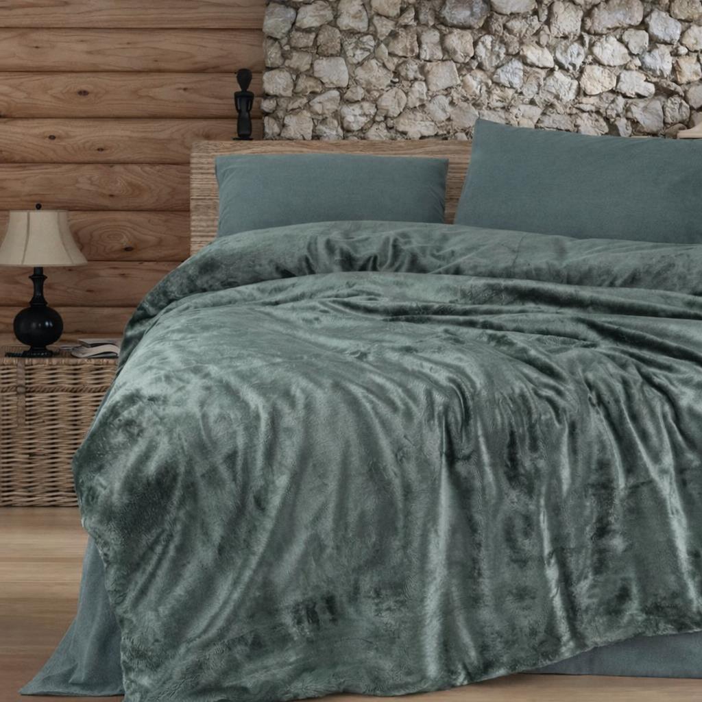 Çift Kişilik Nevresim Takımı Velvet Flossy Gri