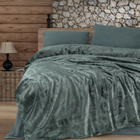 Çift Kişilik Nevresim Takımı Velvet Flossy Gri